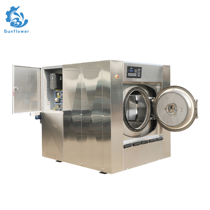 100kg Capacity Stainless Fully Automatic Garment Washer Equipment 