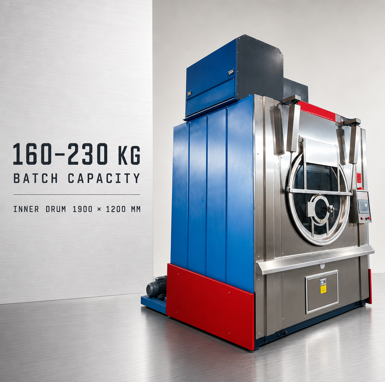 Industrial Laundry Tumble Dryer 200kg Steam & Electric Heating Heavy Duty Garment Linen Dryer For Hotel Laundry Plant