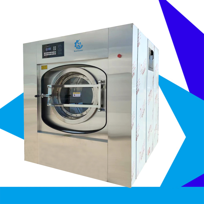 Heavy duty industrial blanket and towel automatic washer extractor to use for railway station