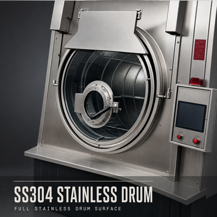 200kg Industrial Laundry Tumble Dryer Electric Heating Stainless Steel Drum Commercial Garment Linen Drying Machine For Hotel Laundry Plant